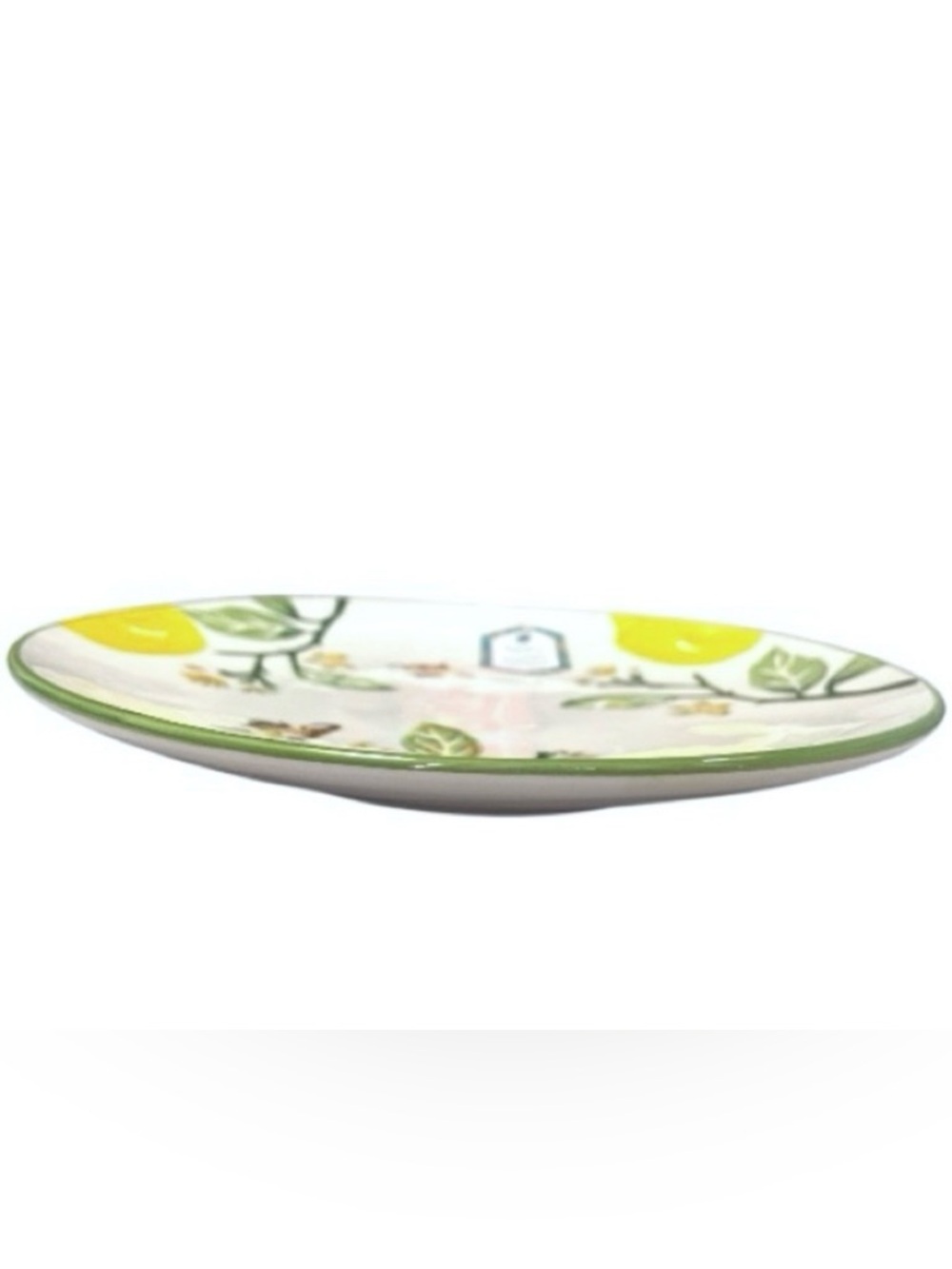 Set Of 4 Lemon Tree And Honey Bees Dinner Plates Hand Painted CeramicPlates NWT - Picture 3 of 4